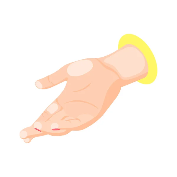 Ισομετρική Γυναικεία Χειρονομία Εικονίδιο Διάνυσμα Απεικόνιση Χέρι — Διανυσματικό Αρχείο