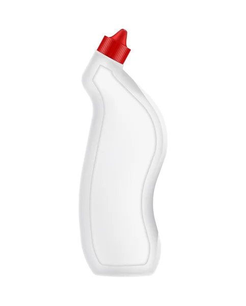 Garrafa Plástico Branco Branco Realista Detergente Para Ilustração Vetor Banheiro — Vetor de Stock