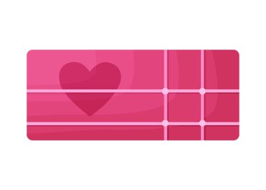 Sevgililer Günü için düz pembe hediye kutusu veya paketleme