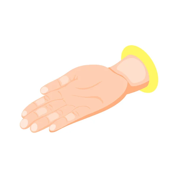 Kvinnlig Hand Gest Isometrisk Ikon Vektor Illustration — Stock vektor
