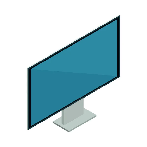 Icono Isométrico Del Monitor Computadora Blanco Ilustración Vectores — Archivo Imágenes Vectoriales