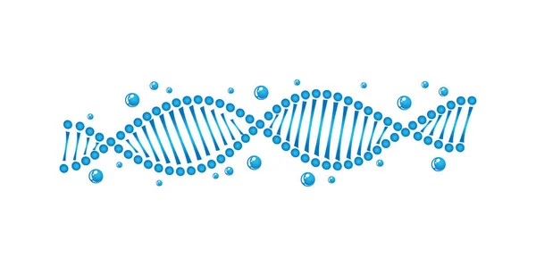 Dna Blue Color Flat Style Vector Illustration — Stock Vector