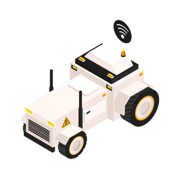 Remote Controlled Smart Farm Vehicle Isometric Icon Vector Illustration — Stock Vector