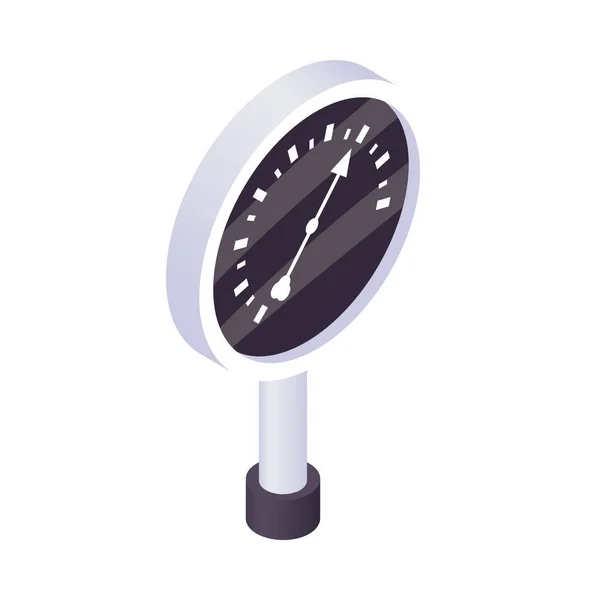 Isometric Gauge Pipe Manometer Icon Vector Illustration — Stockový vektor