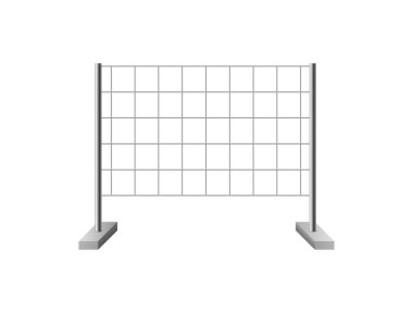 Metal geçici eskrim gerçekçi vektör çizimi