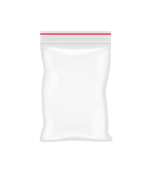 Ρεαλιστική Κενή Διαφανή Πλαστική Τσάντα Διανυσματική Απεικόνιση — Διανυσματικό Αρχείο