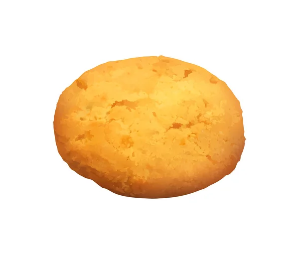 小麦粉ベクトルイラストから焼き上げるリアルなクッキー — ストックベクタ