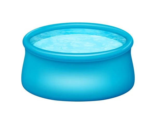 Ρεαλιστικό Φουσκωτό Μπλε Πισίνα Νερό Διανυσματική Απεικόνιση — Διανυσματικό Αρχείο