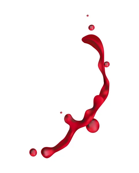 Des Éclaboussures Réalistes Des Gouttes Vin Rouge Illustration Vectorielle — Image vectorielle