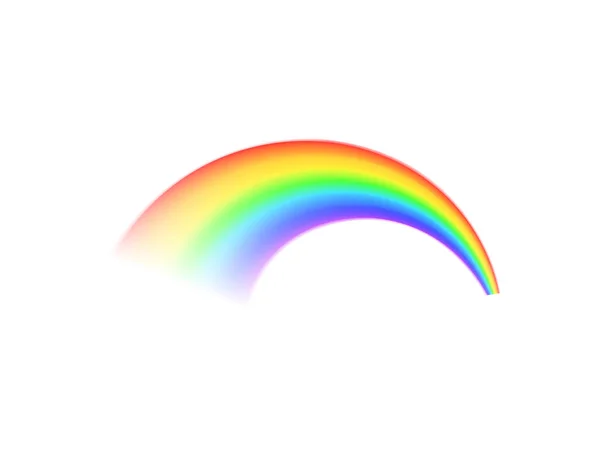 Curva Espectro Arco Íris Brilhante Ilustração Vetorial Realista — Vetor de Stock
