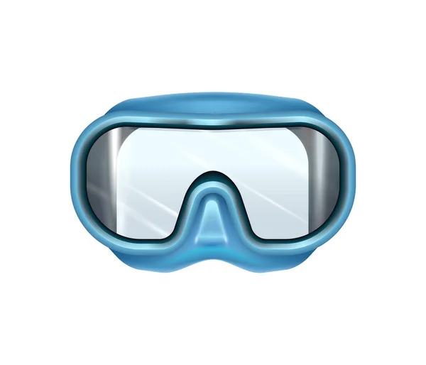 Realistic Diving Mask White Background Vector Illustration — Stock Vector