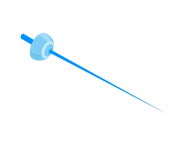 Icono Espada Esgrima Azul Isométrico Ilustración Del Vector Fondo Blanco — Archivo Imágenes Vectoriales