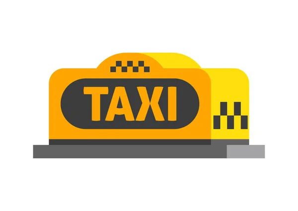 Taxi Car Sign Flat Style Vector Illustration — Stock Vector