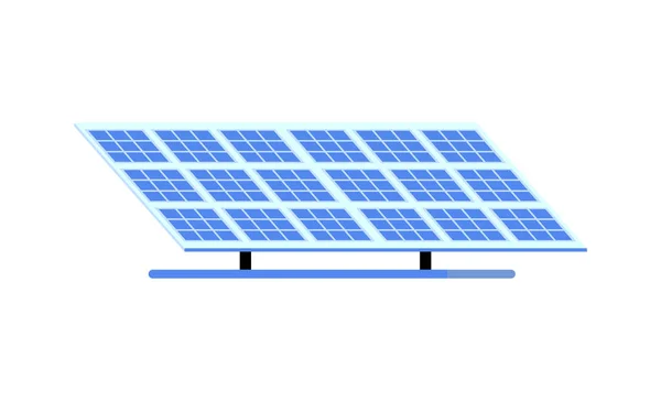 フラットスタイルのベクトル図の青い太陽電池パネル — ストックベクタ