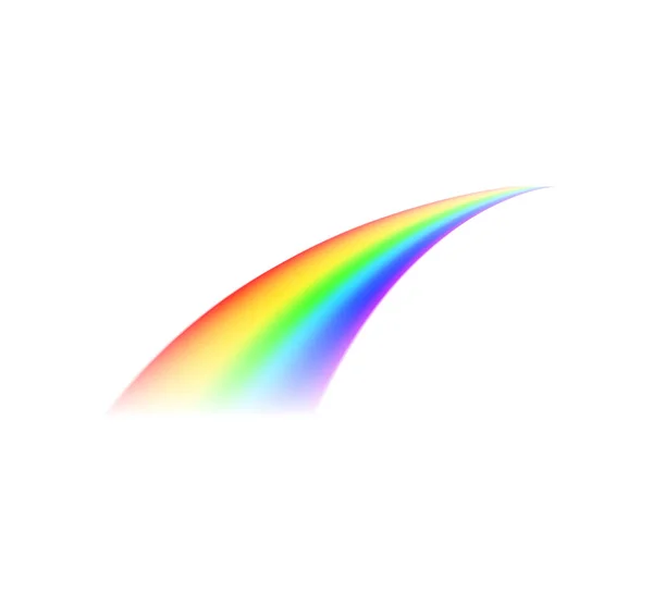 Rainbow Spektrum Kurva Vit Bakgrund Realistisk Vektor Illustration — Stock vektor