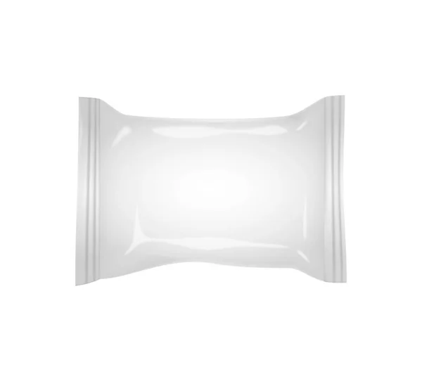 Embalagem Plástico Branco Branco Ilustração Vetorial Realista — Vetor de Stock