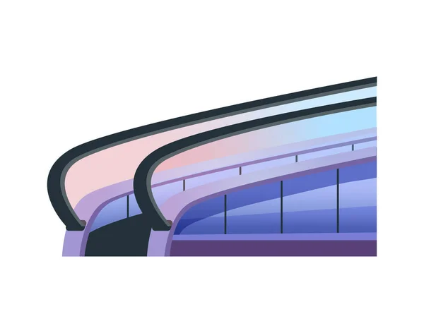 Escalator Couleur Dans Style Plat Sur Fond Blanc Illustration Vectorielle — Image vectorielle