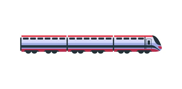 Modern High Speed Train Flat Vector Illustration — Stock Vector