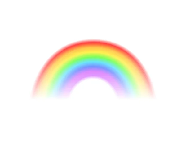 白い背景ベクトル図上の現実的な虹のアーチ — ストックベクタ