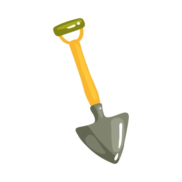 Flat Color Shovel Icon Vector Illustration — Stock Vector
