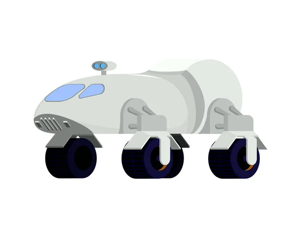 平面宇宙ローバー車のベクトル図 — ストックベクタ