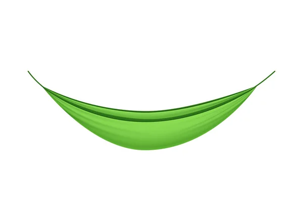 Realistische Groene Hangmat Zijaanzicht Vector Illustratie — Stockvector