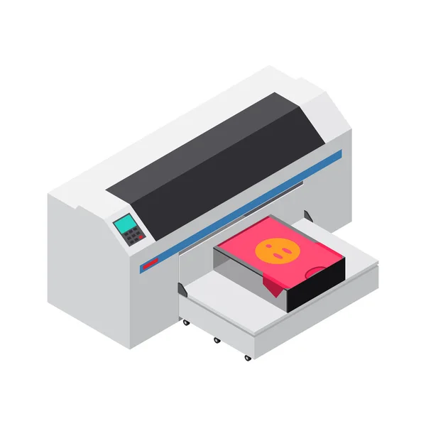 Druckerei Typografie Ausrüstung Isometrisches Symbol Vektor Illustration — Stockvektor