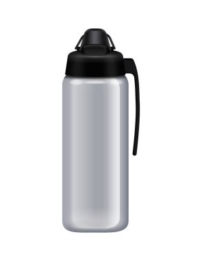 Beyaz arkaplan vektör illüstrasyonunda gerçekçi spor su şişesi