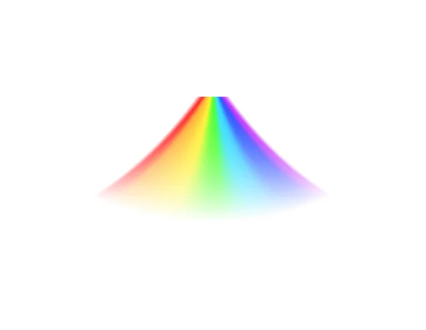 Luminoso Elemento Forma Dello Spettro Arcobaleno Sfondo Bianco Illustrazione Vettoriale — Vettoriale Stock