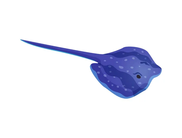 Blauwe Crampfish Vlakke Stijl Vector Illustratie — Stockvector