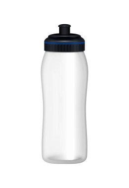 Gerçekçi plastik spor su şişesi vektör çizimi