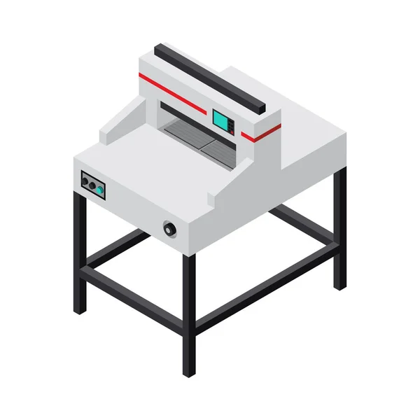 Tiskárna Digitální Technologie Zařízení Izometrická Ikona Vektorové Ilustrace — Stockový vektor