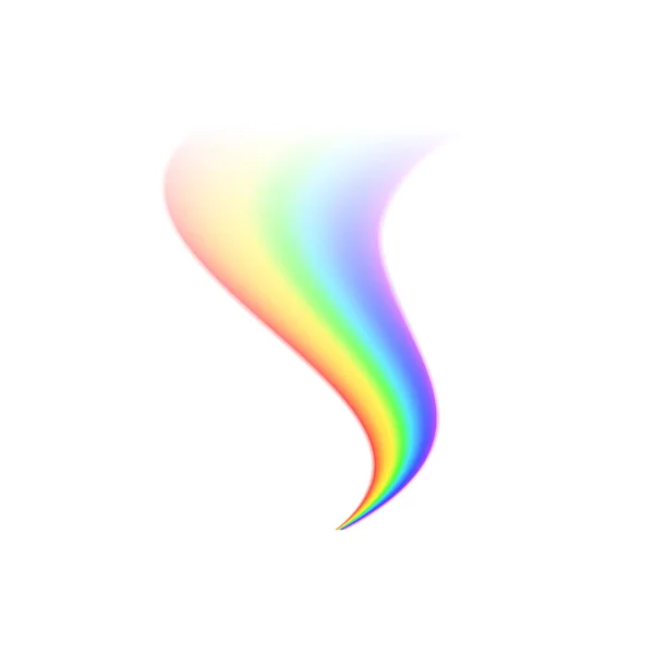 Illustration Vectorielle Élément Gradient Incurvé Spectre Arc Ciel Réaliste — Image vectorielle