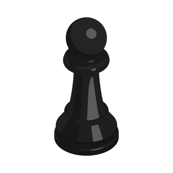 Black Pawn Isometric Icon Vector Illustration — Stock Vector