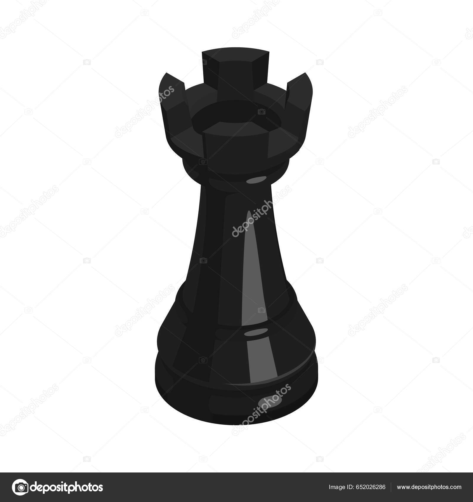 Realistic 3d chess black rook Royalty Free Vector Image