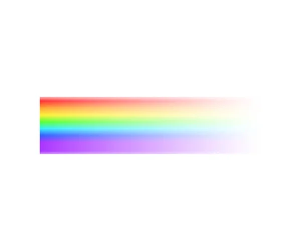 白い背景に虹のスペクトルの色の現実的な水平要素ベクトル図 — ストックベクタ