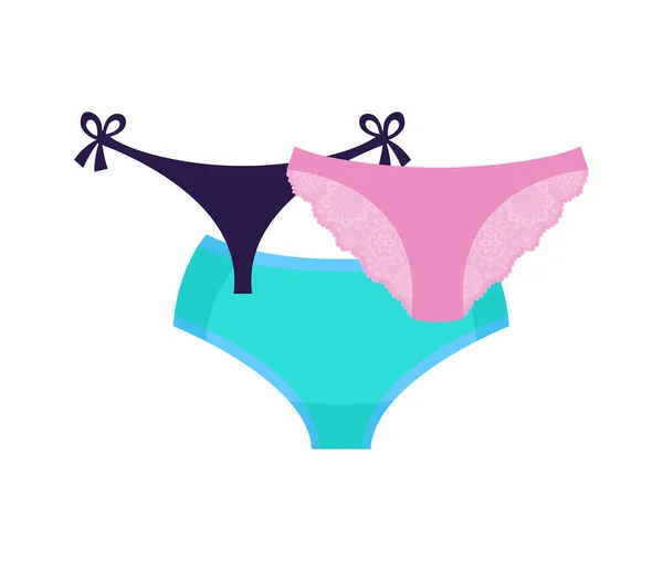 Elégant Pantalon Féminin Dans Différents Styles Illustration Vectorielle Plate — Image vectorielle