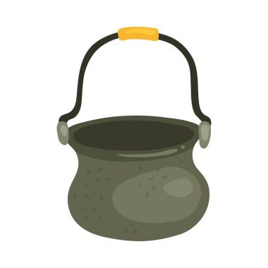 Düz stil vektör illüstrasyonunda boş kamp kabı