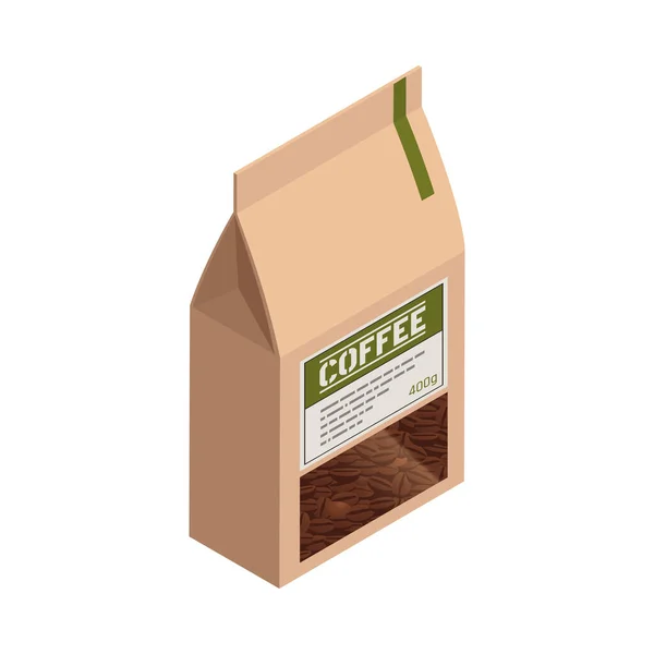 Kahve Çekirdekleri Izometrik Ikon Vektör Illüstrasyonu Paketi — Stok Vektör
