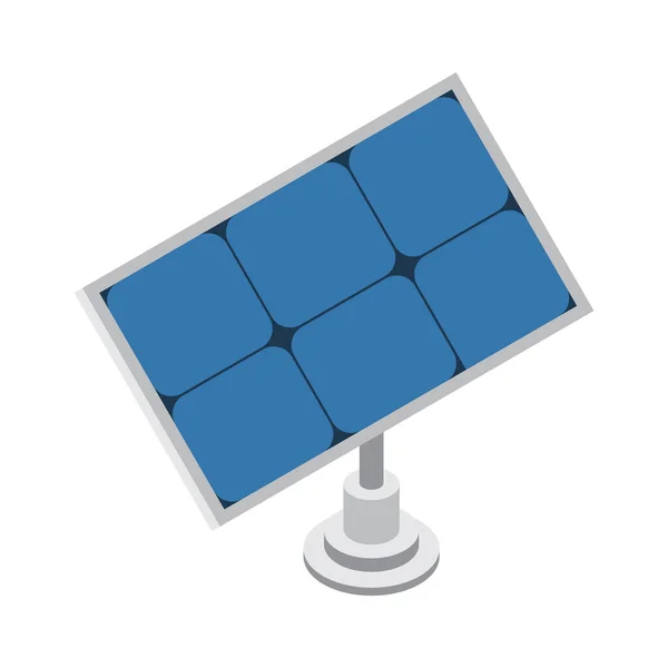Icono Isométrico Del Panel Solar Ilustración Del Vector Fondo Blanco — Vector de stock