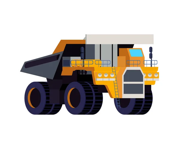 Mettalurgy Flat Icon Shipment Truck Vector Illustration — Stock Vector