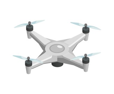 Isometric quadrocopter simgesi 3d vektör illüstrasyonu