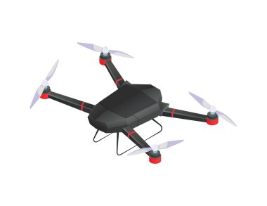 Drone isometric icon on white background 3d vector illustration clipart