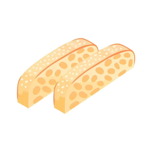 Soy Tempeh Isometric Icon Vector Illustration — 스톡 벡터