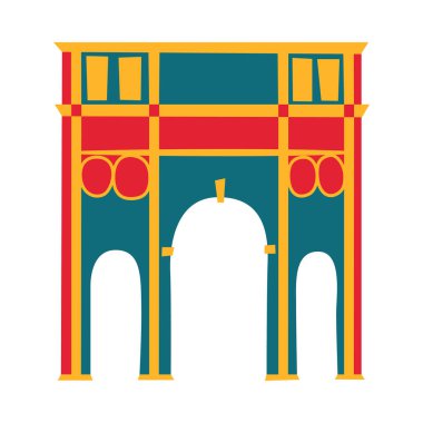 Antik Roma İmparatorluğu kompozisyonu, izole edilmiş karalama tarzı ortaçağ resmi ve boş arkaplan vektörü çizimi