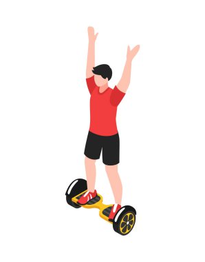 Isometric eko taşıma bileşimi boş arkaplan çizimi üzerinde yeni nesil aracın izole görüntüsüyle