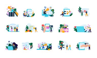 Referans programı düz renkli simge soyut durum referans programını akıllı telefon tableti veya dizüstü bilgisayar vektör illüstrasyonunda ayarla