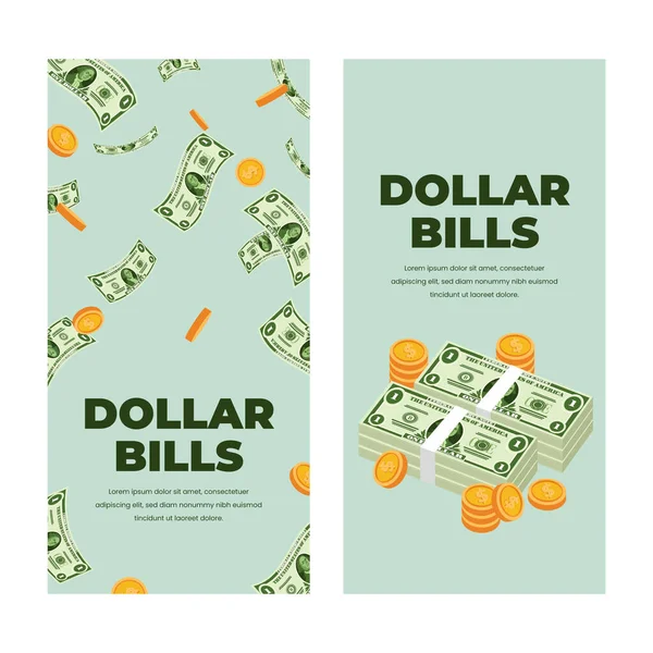 Banner Dolarových Bankovek — Stock fotografie