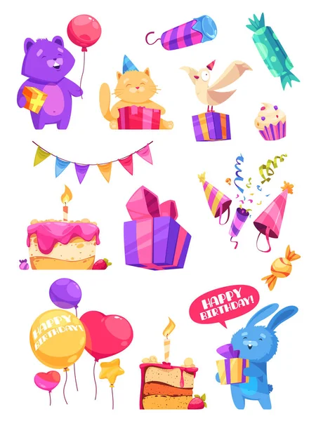 Birthday Greeting Elements Set — Stock Photo, Image