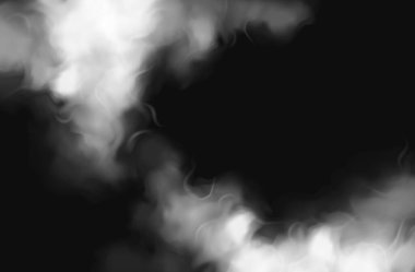 Koyu arkaplanda gerçekçi duman kompozisyonu